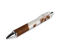 BHHJKK Stylo à bille rétractable portable à encre noire avec motif peau de vache pour bureau, papeterie, cadeaux