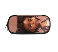 BHHJKK Trousse à crayons africaine pour enfants afro noire pour filles - Trousse à crayons universitaire - Haute capacité - Boîte à crayons magique durable, Fille afro-américaine 11, Taille unique,