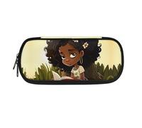 BHHJKK Trousse à crayons africaine pour enfants afro noire pour filles - Trousse à crayons universitaire - Haute capacité - Boîte à crayons magique durable, Fille afro-américaine 1, Taille unique,