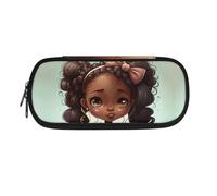 BHHJKK Trousse à crayons africaine pour enfants afro noire pour filles - Trousse à crayons universitaire - Haute capacité - Boîte à crayons magique durable, Fille afro-américaine 5, Taille unique,