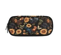 BHHJKK Trousse à crayons avec fermeture éclair et emplacements pour stylos pour l'école, trousse à crayons de grande capacité pour femme, tournesol, Taille unique, Trousses à crayons
