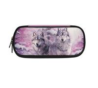 BHHJKK Trousse à crayons avec motif de football pour garçons de 4 à 6/6 à 8 ans - Esthétique - Trousse à crayons d'école, grande capacité, loup, Taille unique, Trousses à crayons