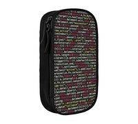 BHHJKK Trousse à crayons avec motif drapeau de l'Italie avec fermeture éclair, organiseur vide à 3 compartiments, sac multifonction portable, belle grande capacité pour bureau, Code de programmation