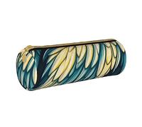 BHHJKK Trousse à crayons cascade et montagne en cuir synthétique ronde de petite capacité avec fermeture éclair, Motif imprimé ailes, Taille unique, Trousses à crayons