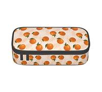 BHHJKK Trousse à crayons de grande capacité avec motif fruits d'oranges et de feuilles pour femmes, hommes, adultes, Comme indiqué sur la photo, Taille unique, Trousses à crayons