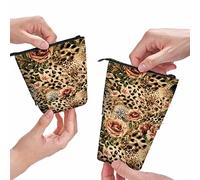 BHHJKK Trousse à crayons motif tournesols - Style vintage - Motif floral - Pour homme et femme - Jaune vif, Multicolore 71, Taille unique, Trousses à crayons