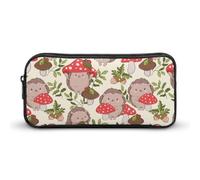 BHHJKK Trousse à crayons portable, joli bébé hérisson et champignons, petite trousse de rangement durable pour hommes, femmes, bureau, voyage, Style(324), Taille unique, Trousses à crayons
