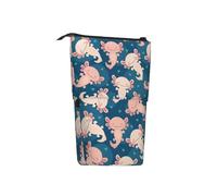 BHHJKK Trousse à crayons télescopique avec motif mignon Axolotl Kawaii sur pied pour fournitures de bureau, Comme indiqué sur la photo, Taille unique, Trousses à crayons