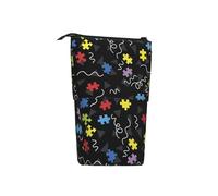 BHHJKK Trousse à crayons télescopique pour le mois de sensibilisation à l'autisme - Trousse à crayons - Trousse de maquillage - Boîte de rangement pour fournitures de bureau, Comme indiqué sur la