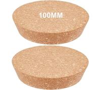 Bhina 2 Pièces 100mm Bouchons de Bouteille en Liège Grands Couvercles en Liège pour Bouteille Bouchons en Bois Doux Naturel pour Bouteille de Vin Poterie Bouteille en Verre de Bière, 25mm Dick (10cm)