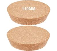 Bhina 2 Pièces 110mm Bouchons de Bouteille en Liège Grands Couvercles en Liège pour Bouteille Bouchons en Bois Doux Naturel pour Bouteille de Vin Poterie Bouteille en Verre de Bière, 25mm Dick (11cm)