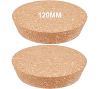 Bhina 2 Pièces 120mm Bouchons de Bouteille en Liège Grands Couvercles en Liège pour Bouteille Bouchons en Bois Doux Naturel pour Bouteille de Vin Poterie Bouteille en Verre de Bière, 25mm Dick (12cm)