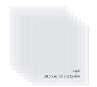 Bhina 20 Pièces 30,5x61cm Mylar Feuilles de Pochoirs 7Mil 0,15mm Transparent PET Mylar Pochoir Feuilles de Mylar Stencil Sheets Film de Stencil pour Faire Votre Propre Pochoir, Bricolage Artisanat