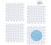 Bhina 4 Pièces Tapis de Blocage Tricot Planche de Blocage pour Crochet Blocage Épaisses avec Grilles Tapis en Mousse pour Tricotage avec 50 Epingles en T pour Travaux d'Aiguille ou Crochet, 30cm