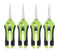 Bhina Lot de 4 Ciseaux de Jardin Chilims Ciseaux de Jardin Ciseaux de Vigne Ergonomiques avec Lame en acier Inoxydable Sécateur de Jardin à Fleurs pour Branches, Fleurs Fruits Plantes Bonsaïs, 16,5cm