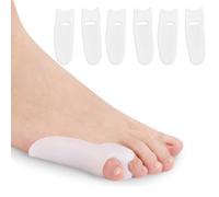 BHIPKOT Bunionette Correcteur,6 PCS Correcteur Petit Orteil Silicone Gel pour Hommes et Femmes, Prothese Attelle Bunionette pour Marteau Orteil, Griffe, Une Taille pour Tous Ecarteur Petit Pied