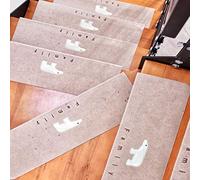 BHJAYIGS Antiderapant Escalier, 15 Marchettes d'escalier antidérapantes, Bande Antidérapante Escalier, Tapis d'intérieur antidérapant, Tapis de marches pour Enfants, Aînés et Animaux(C,70x22cm)