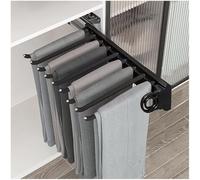 BHKERUZ 45.5x37cm, Penderie À Pantalons Gain De Place, Tringle Extensible avec Revêtement Antidérapant pour 9 Pantalons, Penderie en Acier Inoxydable pour Armoire