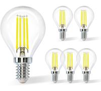 BHMAOYN Ampoule E14 LED 12V 4W, 400LM, AC/DC 12V - Remplace E14 40W à incandescence, Petite ampoule Pour Camping et Jardin - Lot de 6 (Blanc Froid 6000K, G45 -E14-4W=40W)