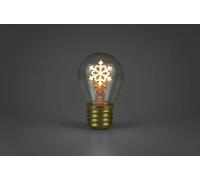 BHMAOYN Ampoule LED avec USB et batterie | Style Edison avec design de flocons de neige | Crée une atmosphère hivernale pour la décoration, Noël, fête | Blanc chaud