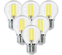 BHMAOYN Ampoule LED E27 12V à visser,6W Basse Tension E27 Ampoules AC/DC 12-24V Antique Rétro E27 Lumières LED équivalent 60W,Pour Camping-Car (Blanc Froid 5000K, G45 4W E27 Pack de 6)