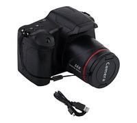 Bhnjyred Appareil Photo Compact - Vlog, Diffusion Directe, 16x Zoom | Écran 2,4 pouces et micro intégré facilitent la capture; interface USB 2.0 et macro à 15 cm pour la photo rapprochée.