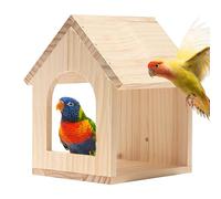 BHOLI Maison de nidification pour oiseaux, structure de ventilation, cage, cage à oiseaux, maison d'oiseaux en bois, décoration d'arbre en plein air