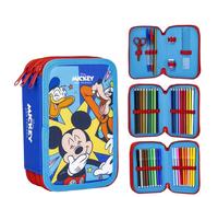 bHome École trousse à crayons à trois niveaux avec recharge Mickey Mouse PEBH1298