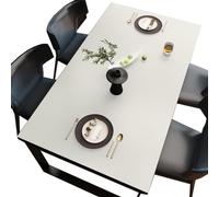 BHOMTY Nappe en Cuir antidérapante Napperon sous-Mains Protection de la Table Facile à Nettoyer Blanc 40 * 60cm