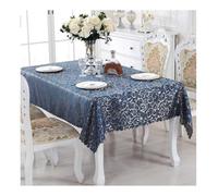 BHOMTY Nappe rectangulaire Jacquard Convient pour Les Maisons, Les Restaurants, Les hôtels, Les événements, Les conférences et Les Mariages Bleu Marine 160 x 240 cm