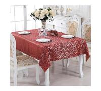 BHOMTY Nappe rectangulaire Jacquard Convient pour Les Maisons, Les Restaurants, Les hôtels, Les événements, Les conférences et Les Mariages Bordeaux 150 x 210 cm