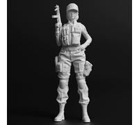 Bhowsa 1/24 Kit de modèle réduit en résine d'une agente guerrière de science-fiction Modèle en résine non peint et non assemblé // F8u6S59