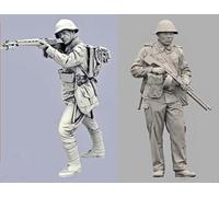 Bhowsa 1/35 Kit de figurines en résine de soldats de la Seconde Guerre mondiale Non peint et non assemblé Figurines en résine (2 personnes) //q9E7J4