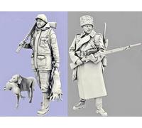 Bhowsa 1/35 Kit de figurines en résine de soldats de la Seconde Guerre mondiale Non peint et non assemblé Figurines en résine (2 personnes) //q9E7J1
