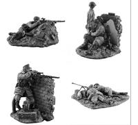 Bhowsa 1/35 Kit de figurines en résine de soldats de la Seconde Guerre mondiale, non peintes et non assemblées. Figurines en résine (5 figurines avec socle) //q9E6J8
