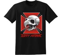 BHPLXJQMV Mens Heavyweight Retro Tony Hawk Welinder Black T-Shirt S-3XL