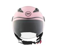 BHR Casque Moto Enfant Demi-Jet, 838 CHILDREN, Casque Scooter pour Enfants ECE 22.06, Visière Anti-Rayures et Déclenchement Micrométrique, Rose, M