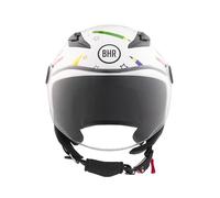 BHR Casque Moto Enfant Demi-Jet, 838 CHILDREN, Casque Scooter pour Enfants ECE 22.06, Visière Anti-Rayures et Déclenchement Micrométrique, Pencils, M