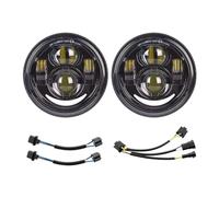 BHRMOTO phare de moto Phare Av&ant LED Pour Moto Pour Dyna Fat Bob FXDF 2008-2017, Accessoires, 1 Paire, Double De 4,65 Pouces