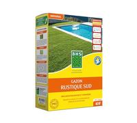 BHS Gazon Rustique Sud - Gazon Plus Résistant et Mieux Protégé - 1kg - 40 m² - Résistance Aux Conditions Sèches Grâce A La Fétuque Elevée - Rapide et Homogène GRS1