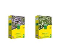 BHS PHA500 | 500g | 100 m² | Phacelie | Croissance Très Rapide | Limite l’Apparition des Mauvaises Herbes | Résistance à la Sécheresse & TRE500 | 500g | 500 m² | Trefle Blanc |Favorise la biodiversité