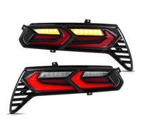BHSKWNX Ensemble Feu Arrière Pour Chevrolet Pour Corvette C7 2014-2019 Feux Arrière LED Complets Avec Clignotant Séquentiel(Red Clear)