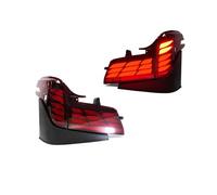 BHSKWNX Ensemble Feu Arrière Pour Toyota Pour Alphard 2019-2023 Frein À LED L'eau Qui Coule Scintillement Plug And Play Feux Arrière Voiture Feu Arrière Ensemble(Red)