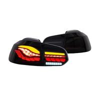 BHSKWNX Ensemble Feu Arrière Pour VW Pour Golf 6e Génération Mk6 Hayon 2008-2014 Feux Arrière OLED Avec Éclairage De Bienvenue Dynamique (style GTS)(Smoked)