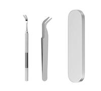 BHSTTNIXP Lot de 2 outils de retrait de tiques pour chiens, tire-tiques pour chats, outil professionnel en acier inoxydable pour animaux de compagnie