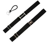 Bhsuioa Ceinture élastique d'équitation pour femme avec mors et boucle de surfaix, ceinture réglable, 1-Noir (boucle surfaix dorée et boucle argentée), 22"-46"