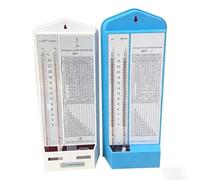 BHT-1 Thermomètre hygromètre de style russe avec affichage à double échelle pour la surveillance de la température et de l'humidité relative (bleu)