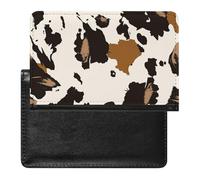 BHTGTRFDTD Étui De Protection De Passeport Animal Cow Skin Brown Patterns Étui De Passeport en Cuir PU avec Fente pour Carte De Crédit