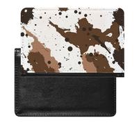 BHTGTRFDTD Étui De Protection De Passeport Animal Cow Skin Brown Patterns Étui De Passeport en Cuir PU avec Fente pour Carte De Crédit