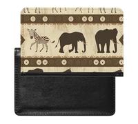 BHTGTRFDTD Étui De Protection De Passeport Animaux D'afrique Étui De Passeport en Cuir PU avec Fente pour Carte De Crédit